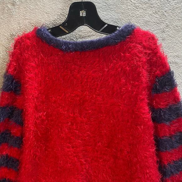 Hartstrings Star Fuzzy Sweater Girls 7/8 Preppy Winter Cozy Holiday - Picture 7 of 14